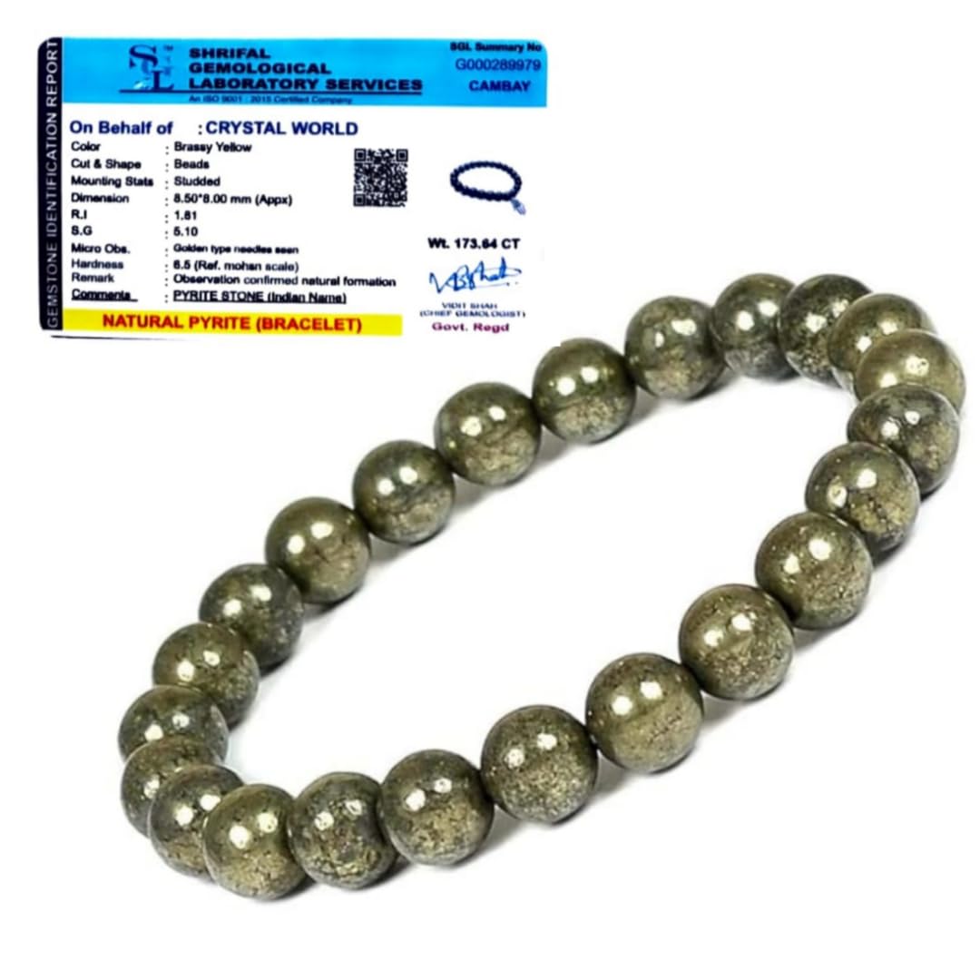 Mens, Womens CERTIFIED NATURAL PYRITE 8 mm BRACELET FOR REIKI HEALING (B09VZGZPQ4) Amazon Price History, Amazon Price Tracker