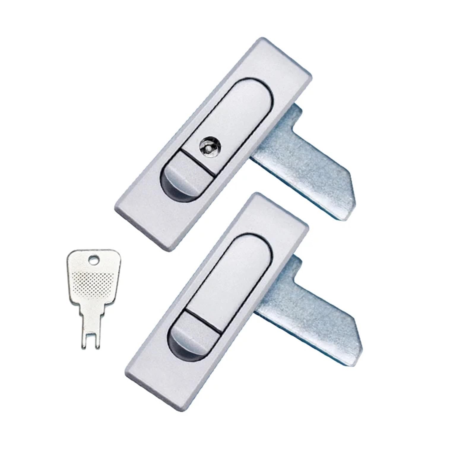 Serrure plate à bouton poussoir pour boîte de distribution