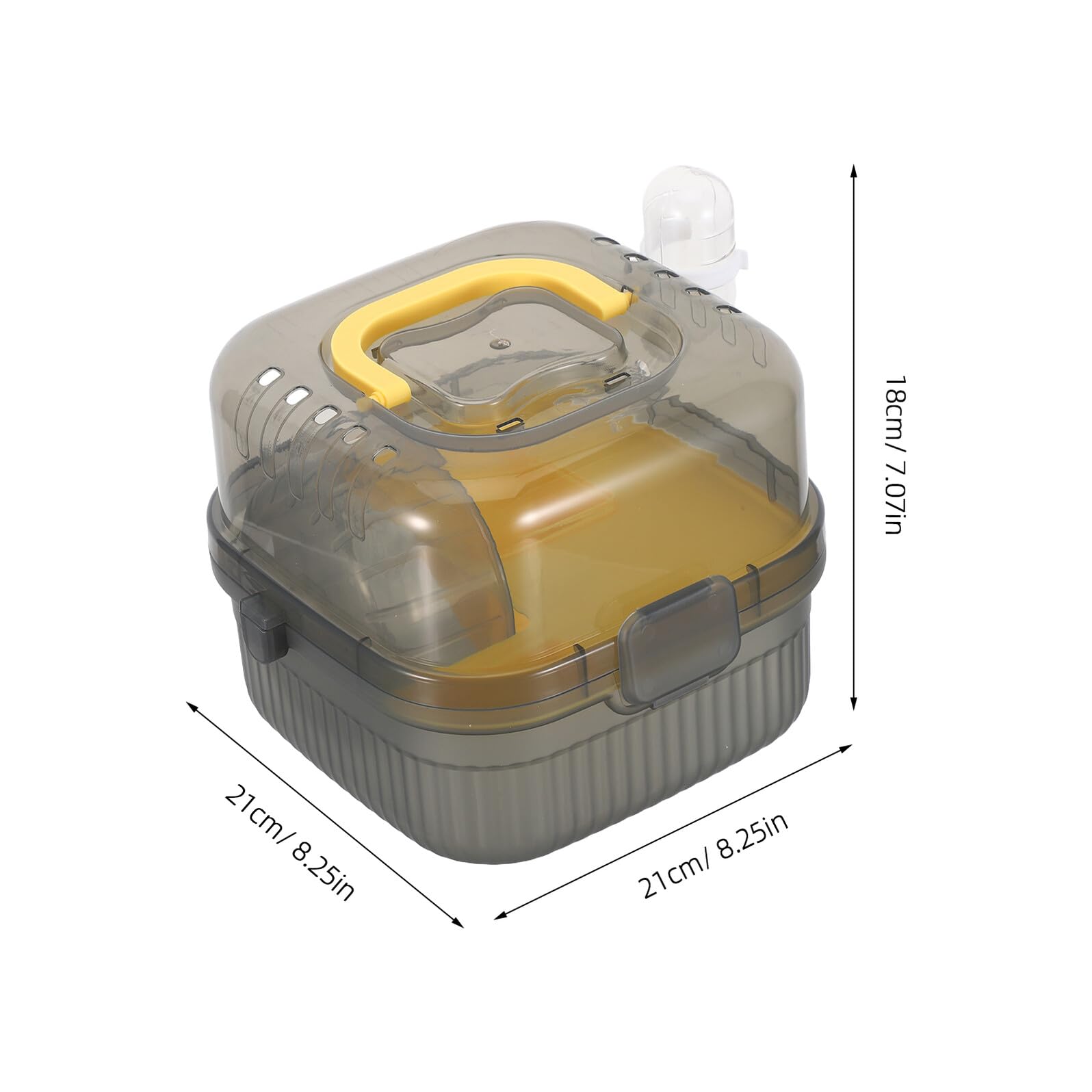 COLLBATH Trasportino per Piccoli Animali Doppio Strato Custodia Portatile per Criceti Porcellini Furetti Ventilazione Integrata Maniglia Pratica e Materiale Abs Sicuro per Viaggi e Uso