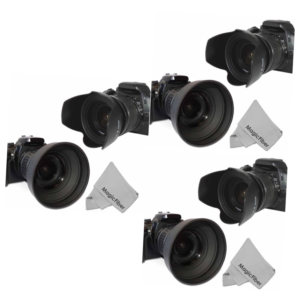 jojofuny Paraluce Per Obiettivo Da 58 Mm Con Panno Per La Pulizia Accessorio Per Obiettivo in Plastica Abs Rigida Facile Da Installare Protegge Dagli Urti