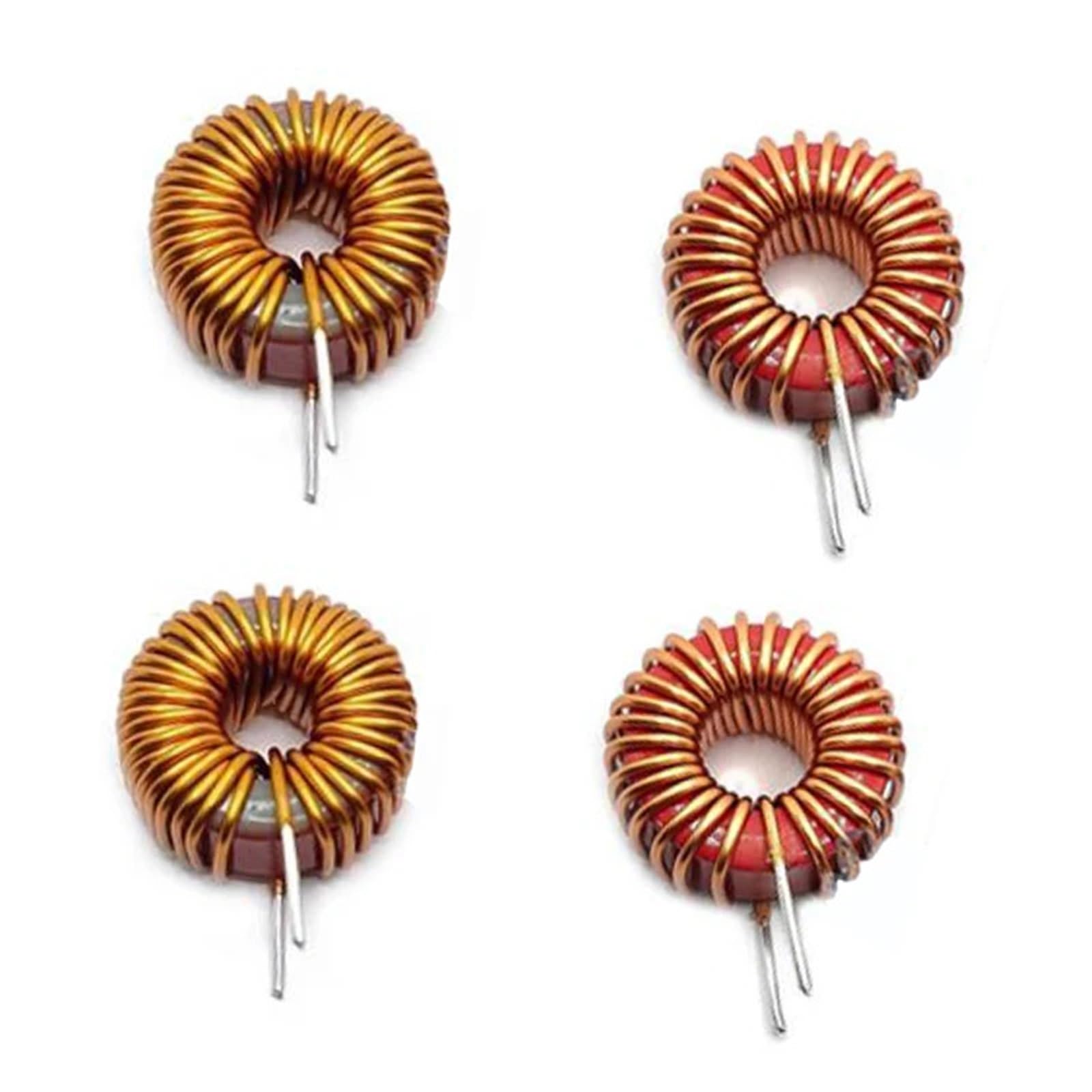 T106-2 27mm 10UH 22UH 47UH 1mm 1.3mm Fil Vertical Rouge-Gris Bobine toroïdale annulaire Filtre Choke Amplificateur de Puissance numérique Inductance(22UH-1.3mm Wire)