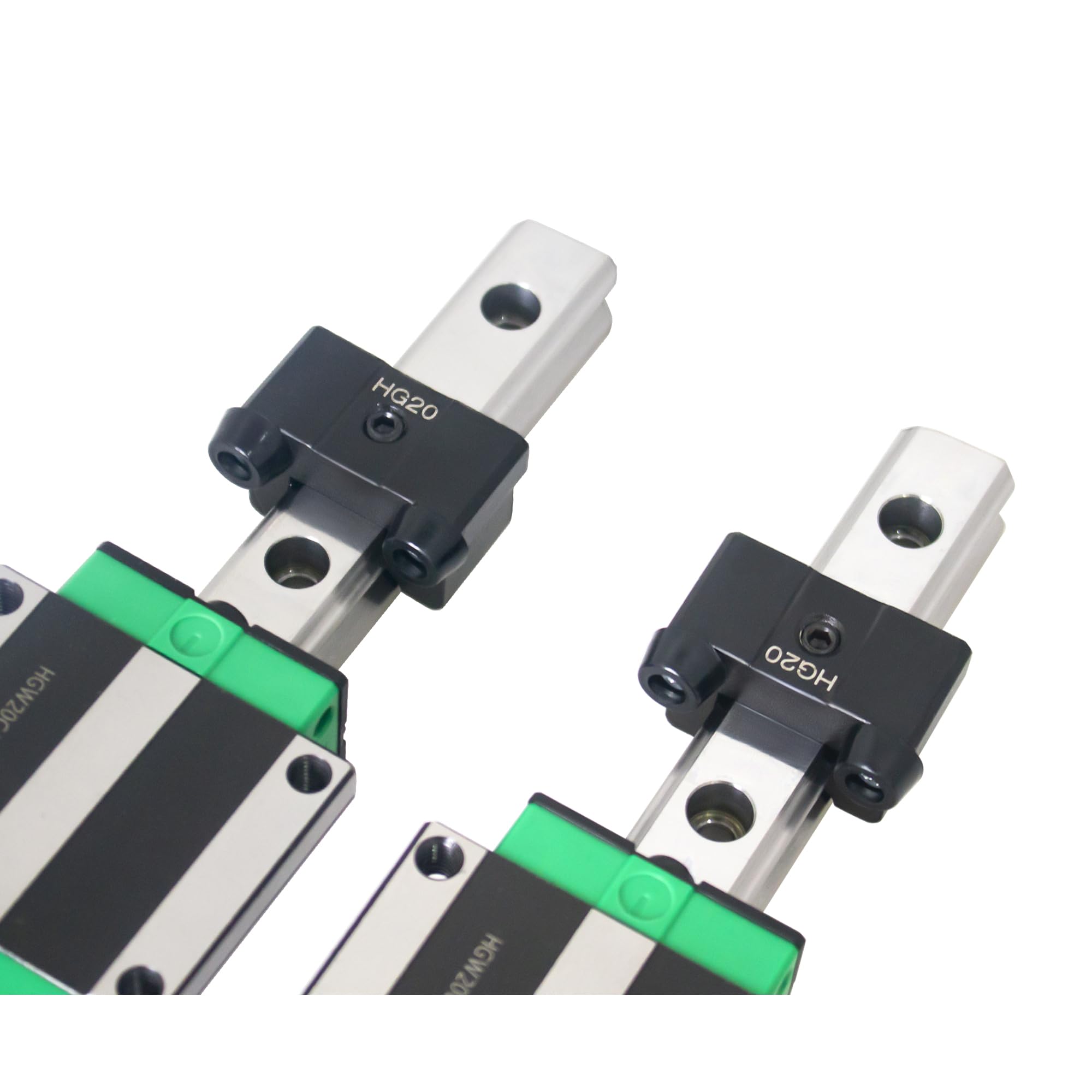 Set di guide lineari, 2 binari lineari HGR20-300 mm, con 4 blocchi scorrevoli HGW20CC + 4 blocchi di limitazione per stampante 3D CNC