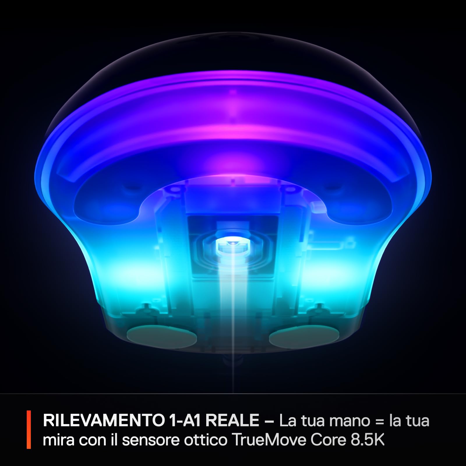 SteelSeries Rival 3 Gen 2 - Mouse Gaming - Sensore ottico TrueMove Core da 8500 DPI - 60 milioni di clic di durata - bassa latenza - 77 g di peso - 100% piedini in PTFE - RGB - Nero