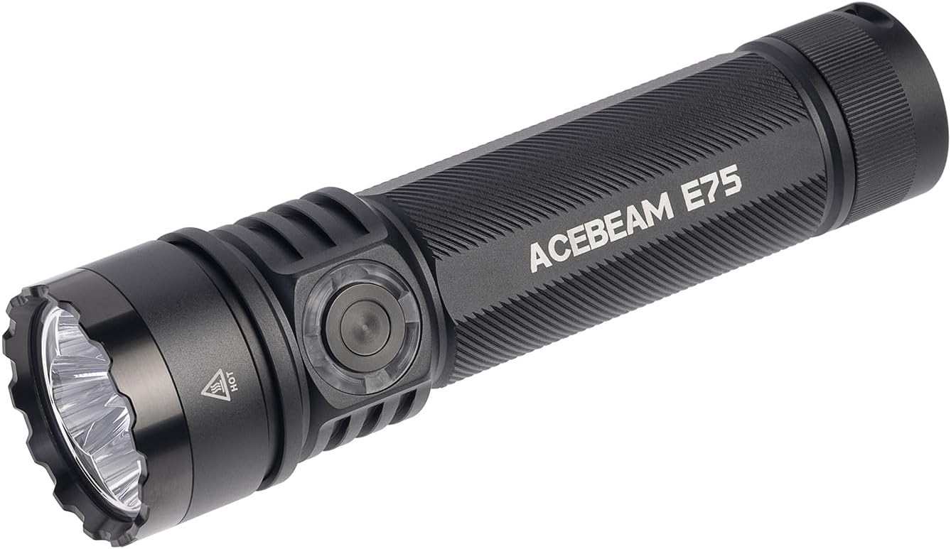ACEBEAME75 4500 High Lumens Flashlight with Magnetic Base, Super Bright LED Flashlight Rechargeable, IPX8 Water-Resistant EDC Flash Light, 26 Days Super Long Lasting for Camping,Everyday Use