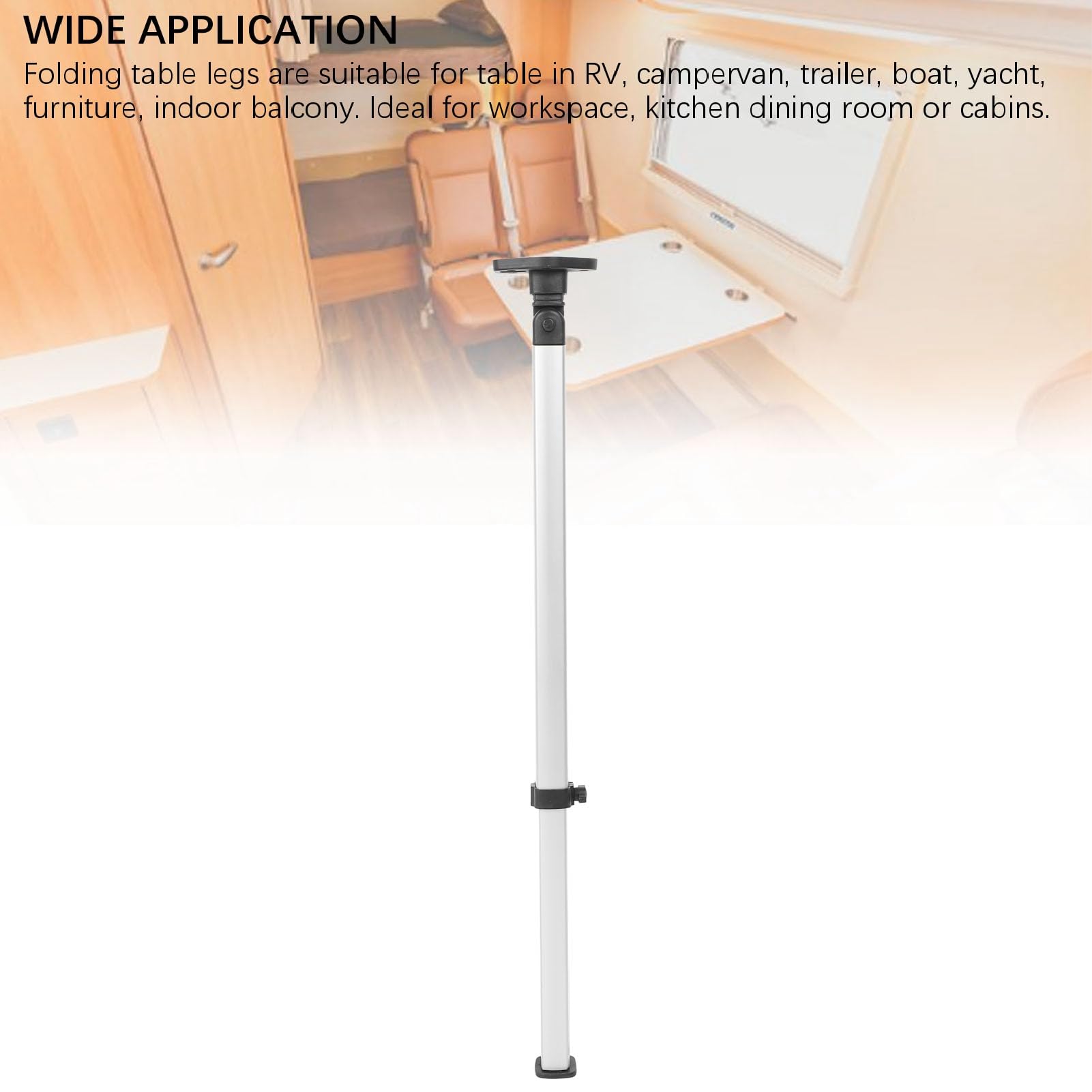 Cocoarm RV-Klapptischbeine, Teleskop-Tischbein aus Aluminiumlegierung, 20,3 Bis 31,3 Zoll, Höhenverstellbar, Klappbar, Abnehmbare Stütze für Wohnmobil, Wohnmobil, Boot, Yacht, Küche
