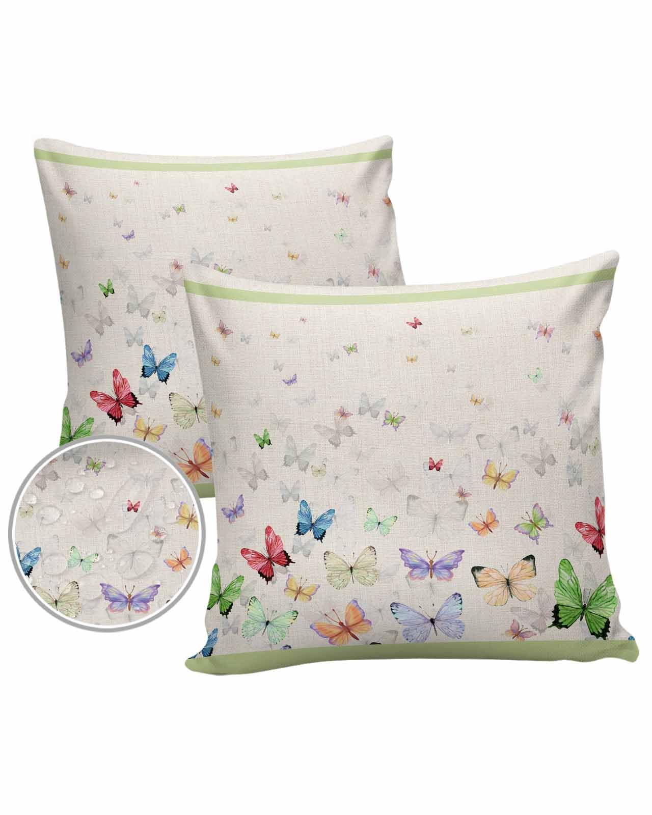 LEOKOTI Colorful Butterfly Outdoor Pillow Covers 26