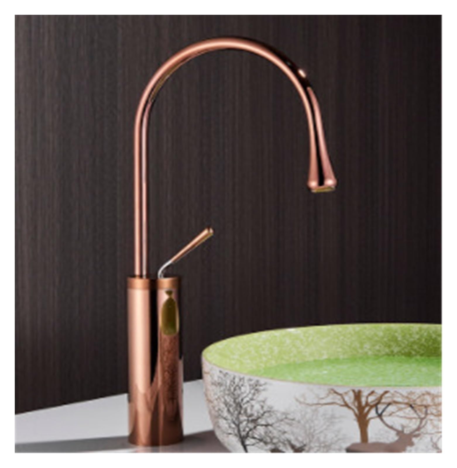 Robinet d'évier brosse dorée polyvalent pour installation de vasque surélevée