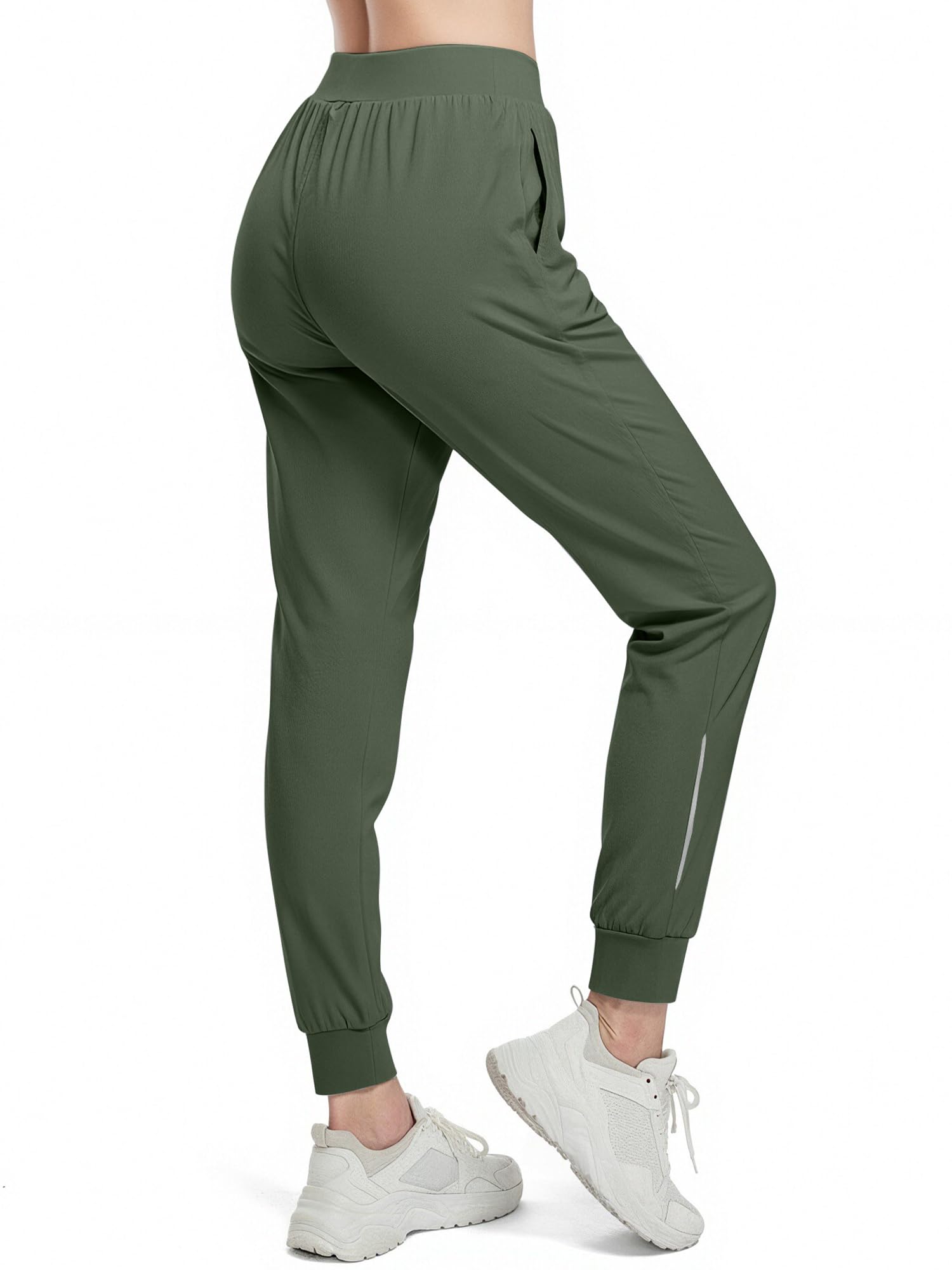 HIBETY Pantaloni da golf da donna, elasticizzati, a vita alta, leggeri, con protezione solare, ad asciugatura rapida, per lavoro e viaggi