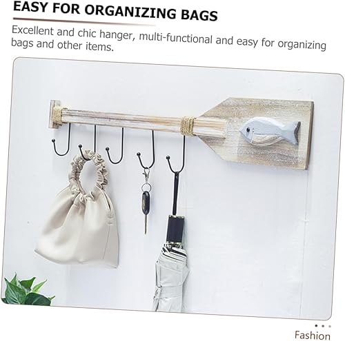 Miniatura 3 de Housoutil Ganchos de pared para baño, ganchos de pared para colgar en la pared, decoración de pared náutica, ganchos de madera para colgar en la