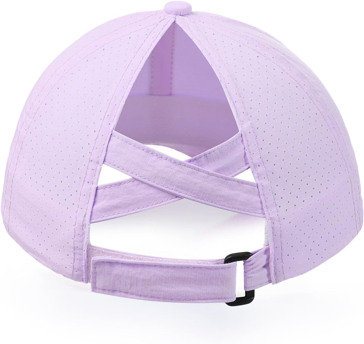 Little Girls Reflective Baseball Cap Criss Cross Ponytail Hat Kids Quick Dry Mesh Summer Sports Hat for Toddler Ages 3-8 - Image 3