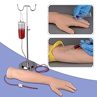 Vista 2 de Medarchitect IV Kit de práctica de brazo de inyección y flebotomía con infusión intravenosa, extracción de sangre, técnicas de venopuntura