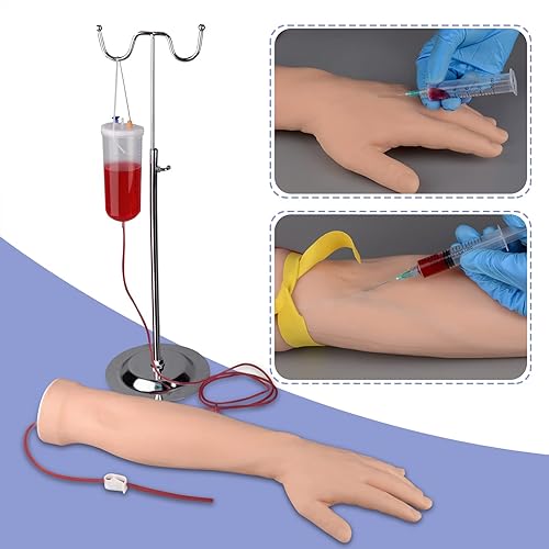 Miniatura 2 de Medarchitect IV Kit de práctica de brazo de inyección y flebotomía con infusión intravenosa, extracción de sangre, técnicas de venopuntura, modelo
