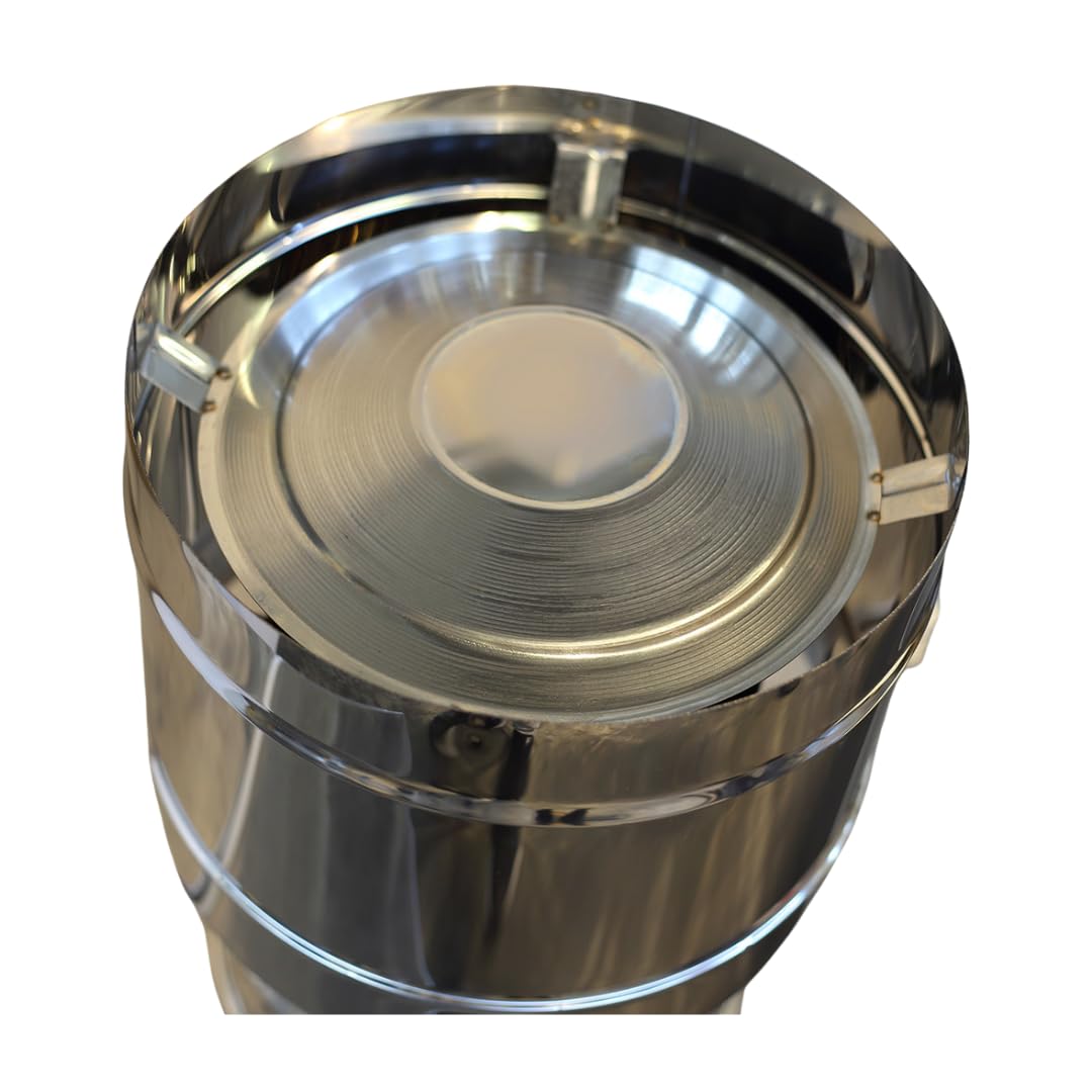 Comignolo Cappello a Botte Coibentato Doppia Parete in Lana di Roccia - in Acciaio Inox AISI 304 BA SP. 5/10 – per Camini (Ø150-200 mm)