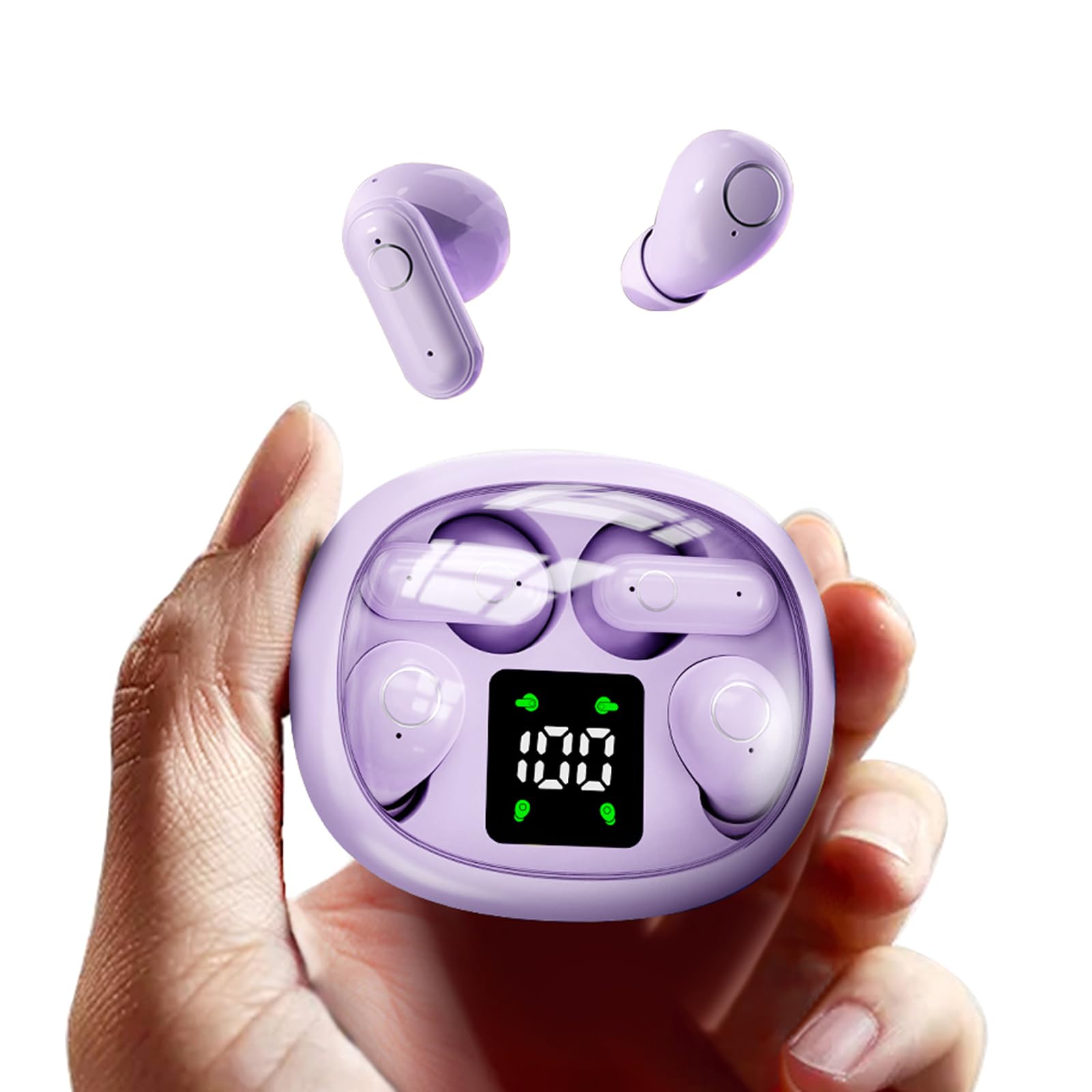 2 pares de mini auriculares invisibles pequeños inalámbricos Bluetooth para dormir, auriculares ocultos para dormir, microauriculares más pequeños y discretos de perfil bajo, auriculares para canal