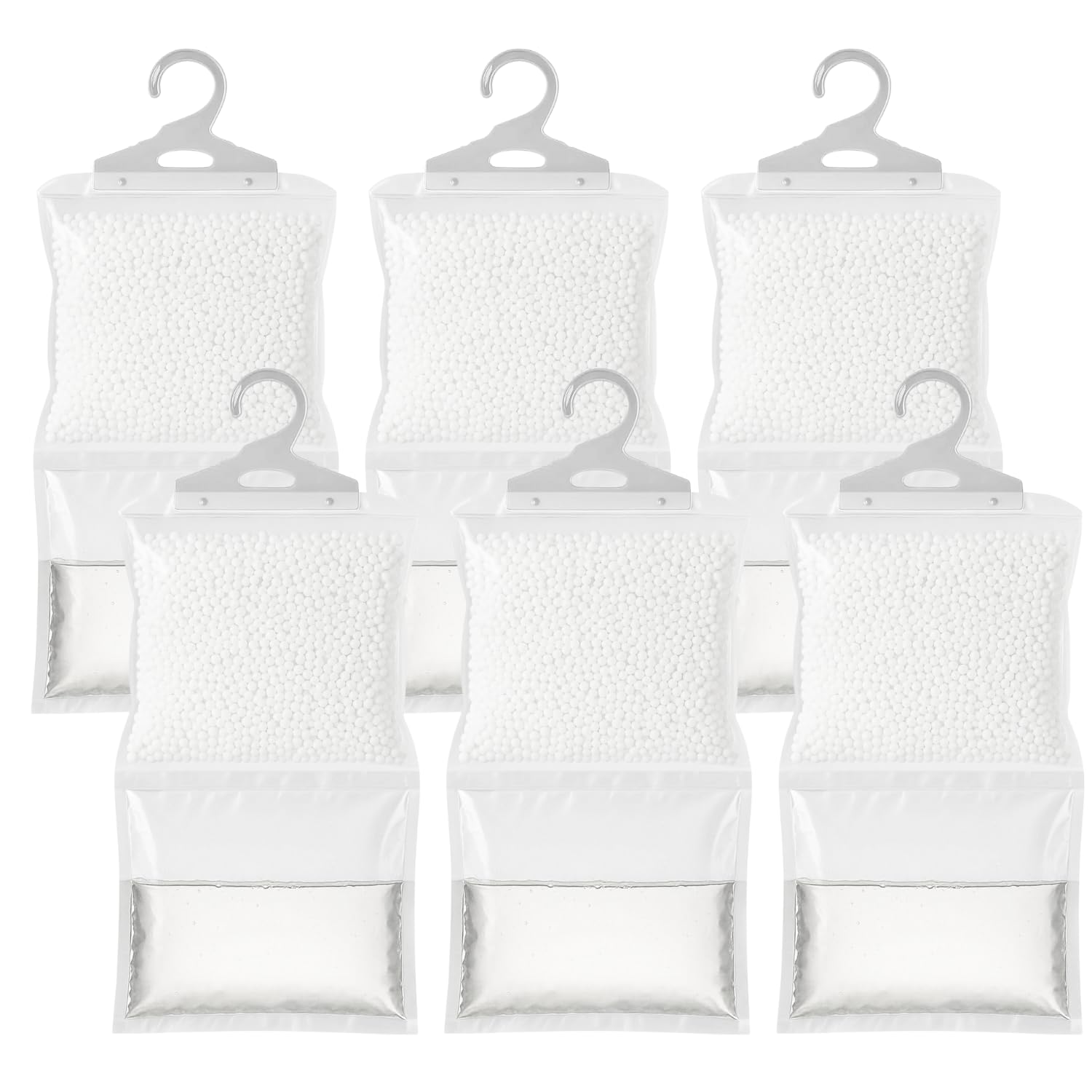 Marco Paul 6pc Set Of Hanging Dehumidifiers For Wardrobes - Wardrobe Dehumidifier Hanging Bags - Disposable Dehumidifiers For Home - Odour Eliminator & Moisture Absorber Household Essentials