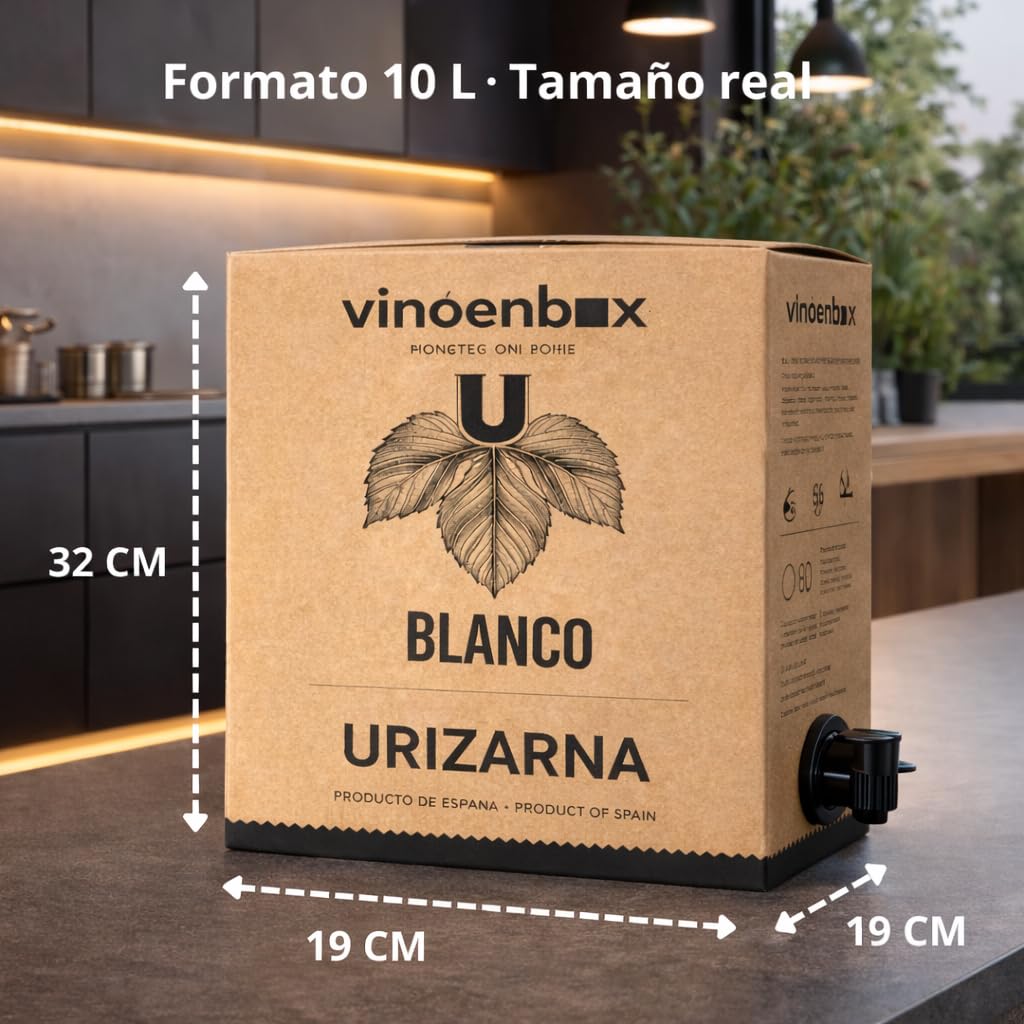 Vinoenbox – Vino blanco Verdejo Bag in Box 15 Litros | Caja de vino con grifo, Conservación óptima, práctico y sostenible, Perfecto para consumo diario (equivale a 20 botellas)