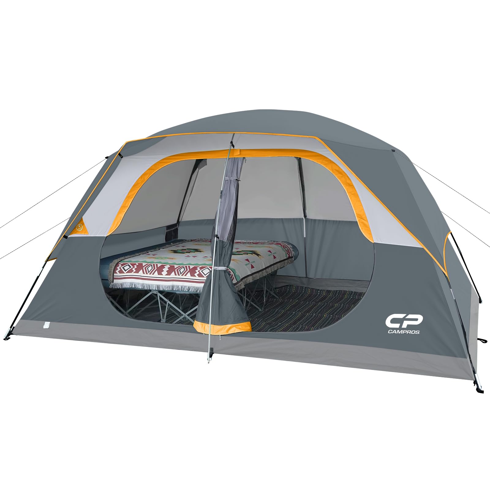 CAMPROS CP 6-8 Person Tent, Waterproof Family Camping Tent with Rain Cover
