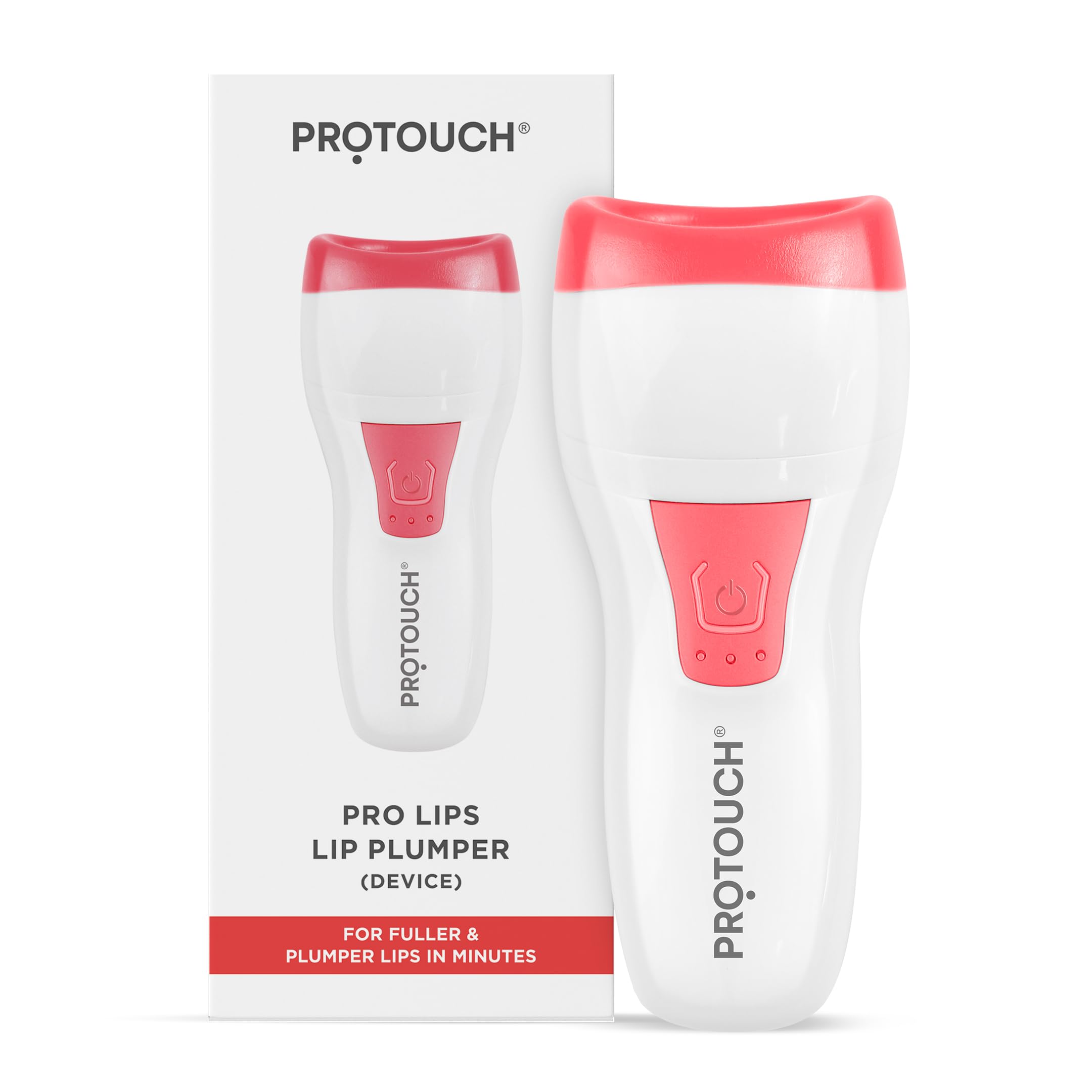 PROTOUCHPro-lips Lip Plumper Device | Automatic, Smart, Safe & Effective Lip Plumping Solution | Instantly Fuller Plumped Lip | 2 Silicone Suction Head | 3 Modes