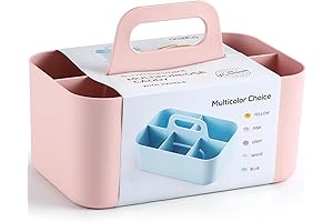 Multiuse Pink Plastic Storage with Handle