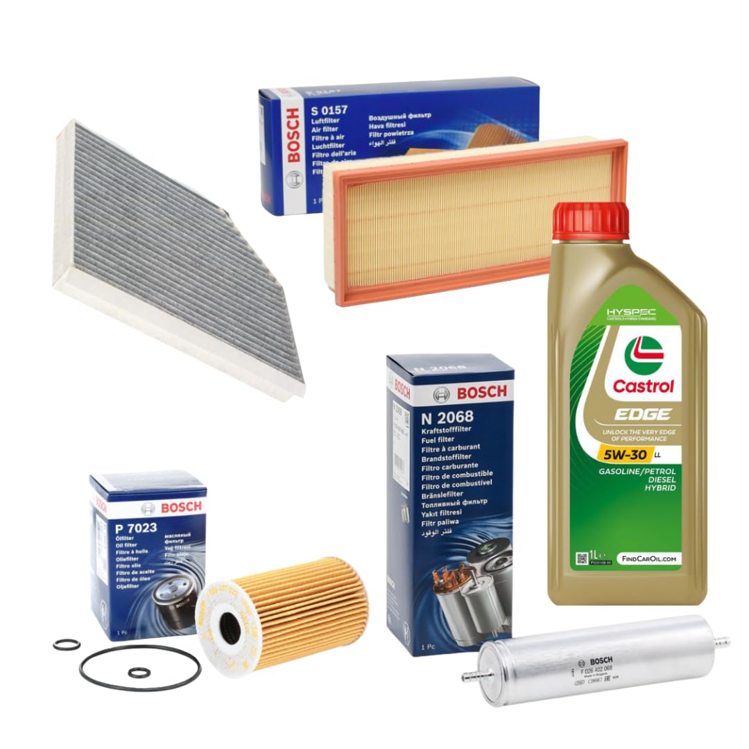 Kit tagliando compatibile con audi a4 B8 8K 2.0 tdi filtri + olio 5w30 5lt