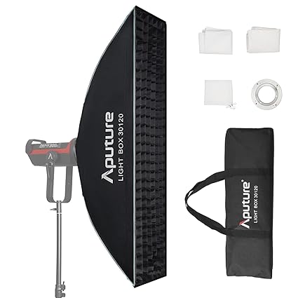 Aputure Light Box 30120 Square Softbox,30cm*120cm,Standard Bowens Mount for Aputure 300DII,Aputure 300x,Amaran 60x/60d/100d/200d/100x/200x