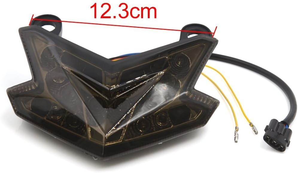 TAWSK Motorcycle LED Integrated Brake Tail Light Turn Signals Smoke Lens Stop Rear Lamp for Kawasaki Z125 Z800 ZX6R 636 13-14