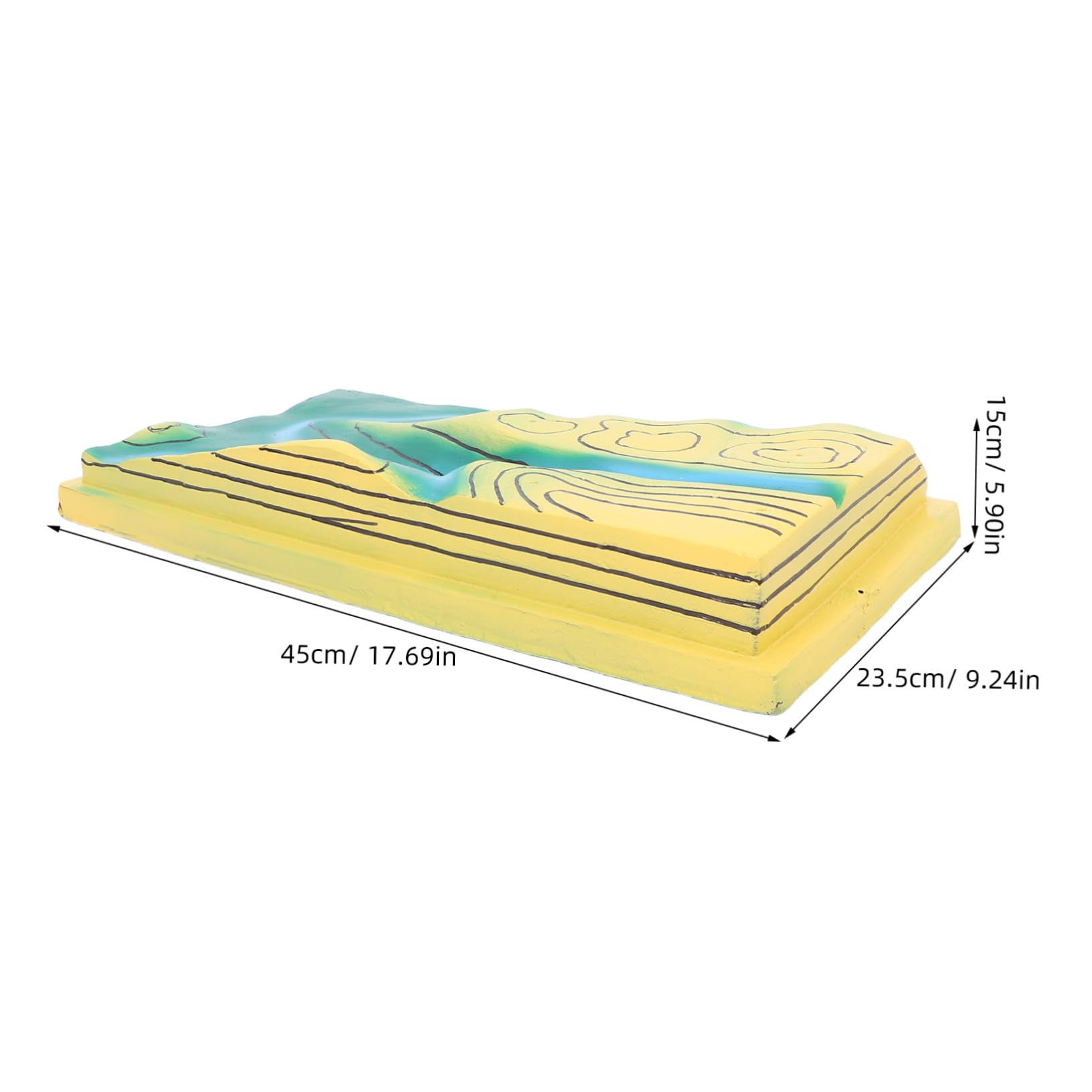 BESPORTBLE Mappa delle Curve Terreno in Plastica Strumento Didattico Scolastico per Studenti di Geografia per Lezioni di Scienze e Apprendimento Interattivo
