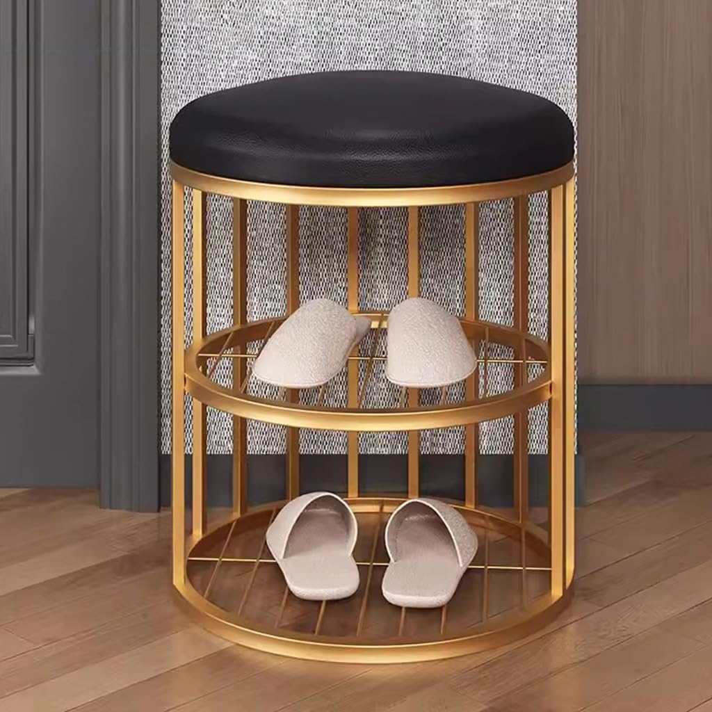Banc de rangement en velours pour éviter le désordre de vos chaussures