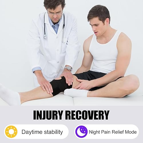 Miniatura 4 de NEENCA Rodillera para dolor de rodilla, soporte de rodilla de compresión con tela de malla de aire, rodillera ajustable con estabilizadores