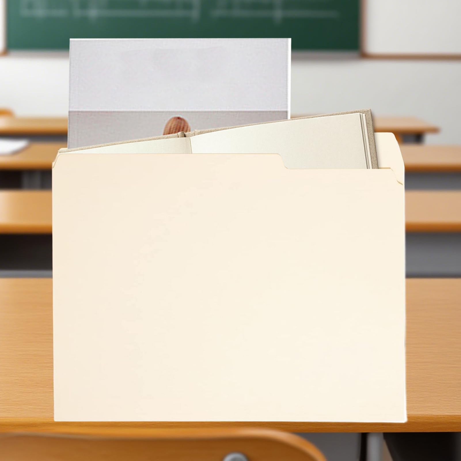 Archivador de cartas con pestañas (1/3,100 piezas, suministros de oficina, organización de documentos para el hogar, escuela, clase gestión de contratos y negocios
