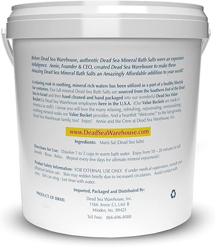 Miniatura 2 de Dead Sea Warehouse Amazing Minerals - Sales de baño del Mar Muerto - 5 libras - Alto contenido mineral - Hidrata y calma - Alivio natural de la