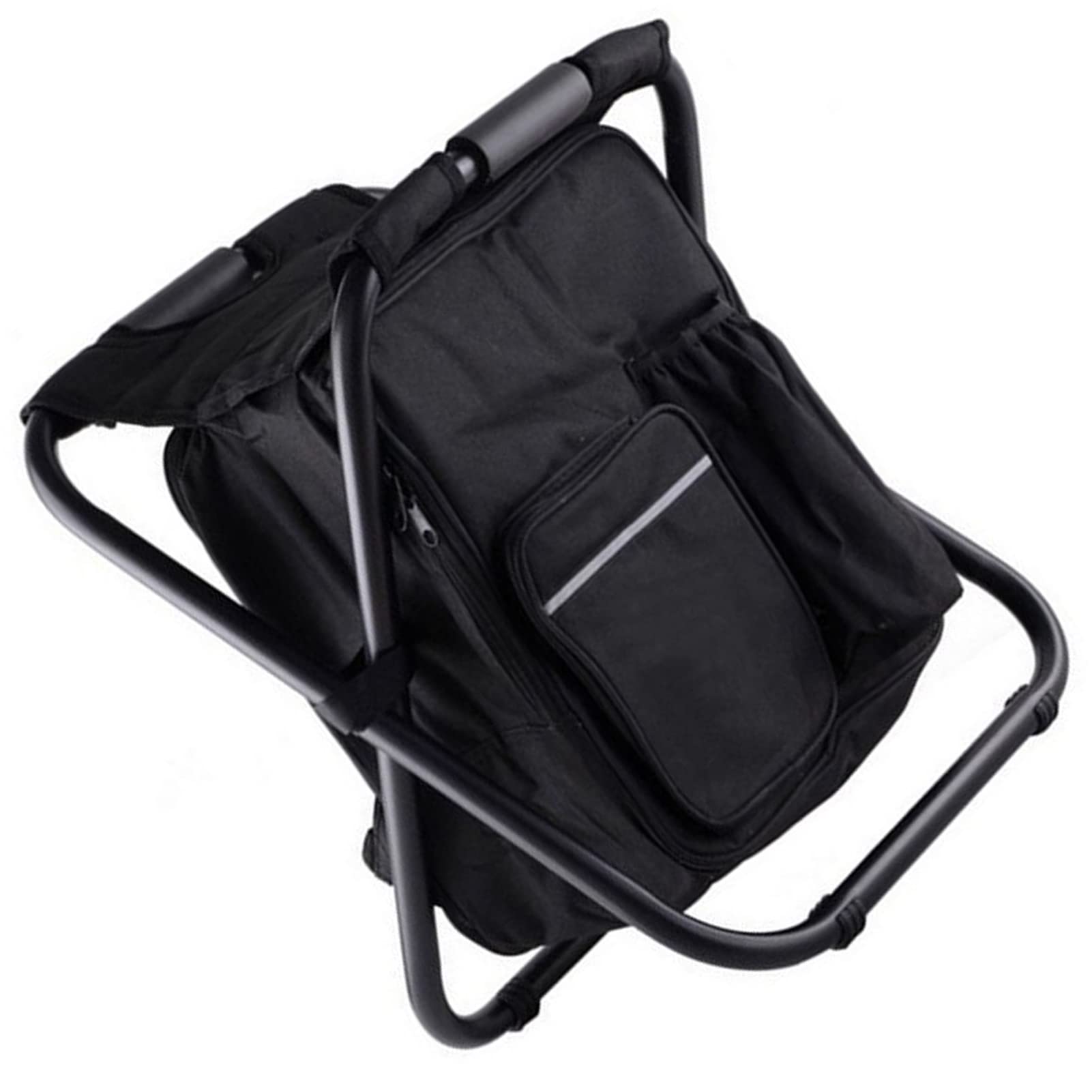 Yctze Tabouret de Came Pliant Léger avec Refroidisseur de Sac à Dos pour Voyager, Plage, RandonnéE et Pique-Nique - et Portable E (Blue) (Camouflage) (Black)