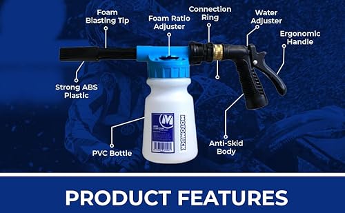 Motomuck 3 Piece Essentials Kit - Hose Conected Foam Gun/Foam Blaster - Motomuck 1 Gal PH Neutral Cleaner with Nano Coating tech foam gun soap refill - 32oz PH Neutral Nano trigger spray cleaner - Image 3