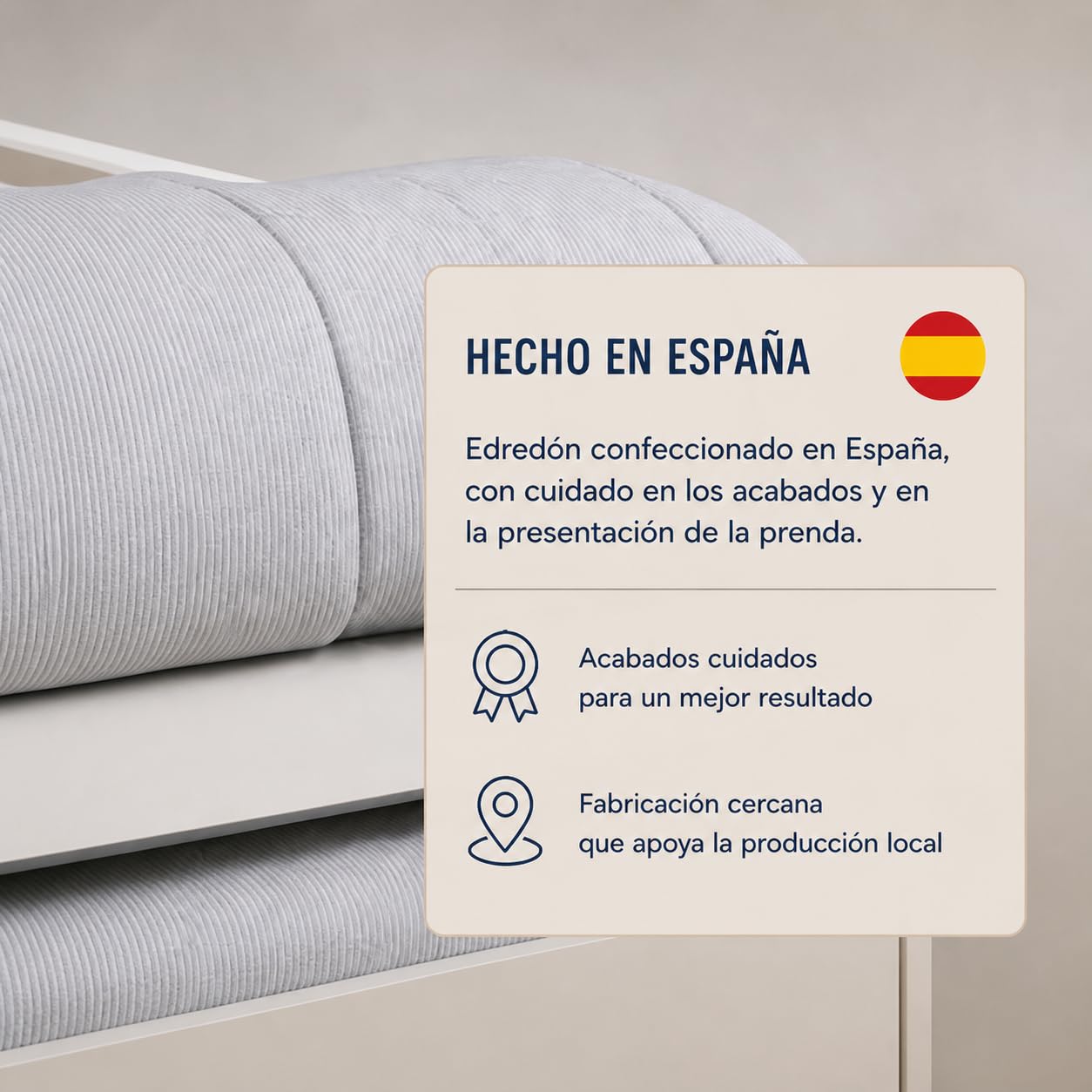 Lanovenanube - Edredón Ajustable Raya Cama 90 - Color Gris