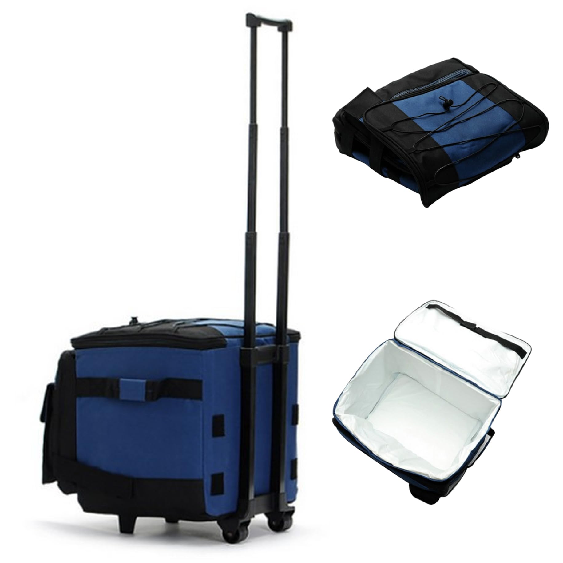 Borsa frigo con Ruote e Maniglia, 38 Litri, Impermeabile, silenziosa, Pieghevole, con Chiusura a Cerniera, Borsa Termica per Spiaggia, Campeggio, Viaggi, Picnic, Esterno, frigo su Ruote