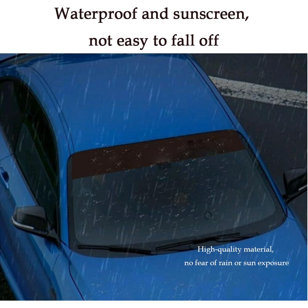 Film Pare-Brise Voiture 130x21cm - Bande Anti-Éblouissante Protection Solaire Avec Grattoir