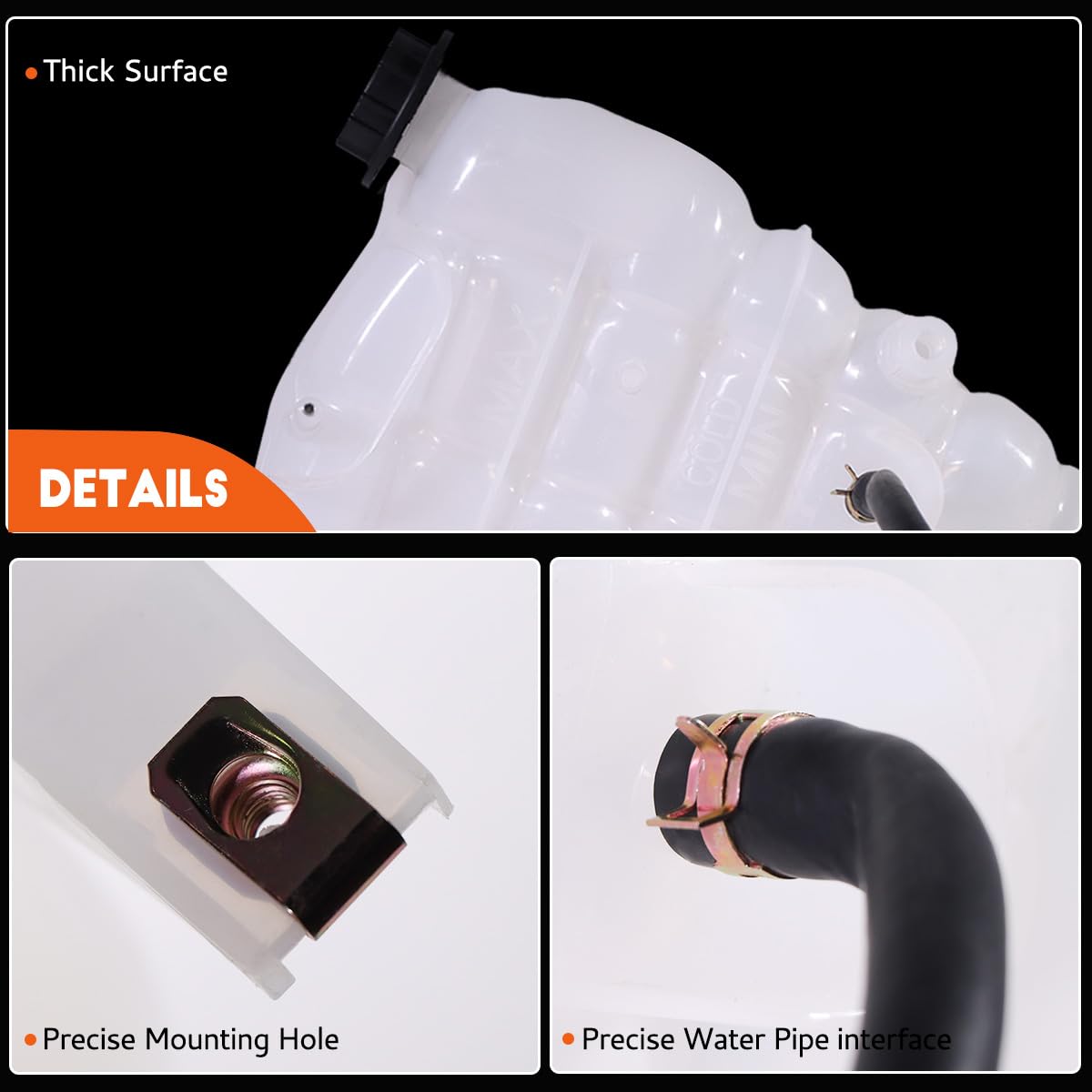 RADIATOR COOLANT OVERFLOW TANK RESERVOIR FOR INTERNATIONAL 5900 9900I PROSTAR - View #3