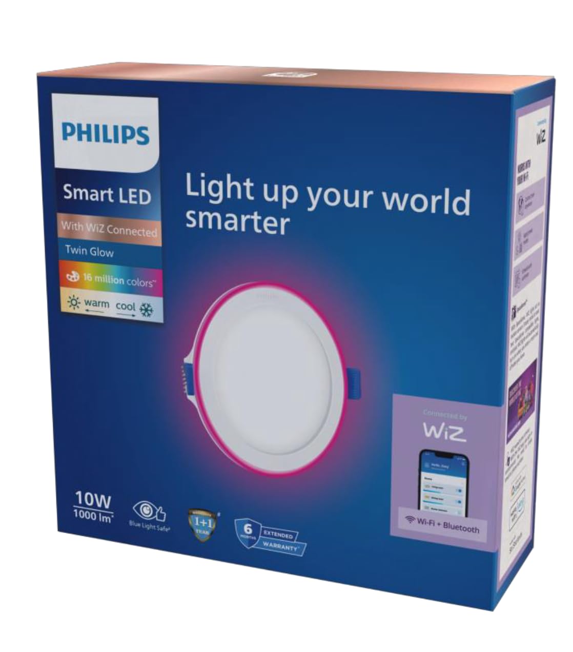 Philips 10W Twin Glow Smart Wi-Fi LED DL tunable, Dimmable, Wi-Fi Enabled. RGB Rim Light in Ceiling for Decoration | Compatible with Alexa & Google Assistant-image-18