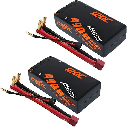 Miniatura 6 de CNHL 2S Shorty Lipo Batería 5200mAh 7.6V Lipo de alto voltaje y 4900mAh 7.4V Lipo Batería
