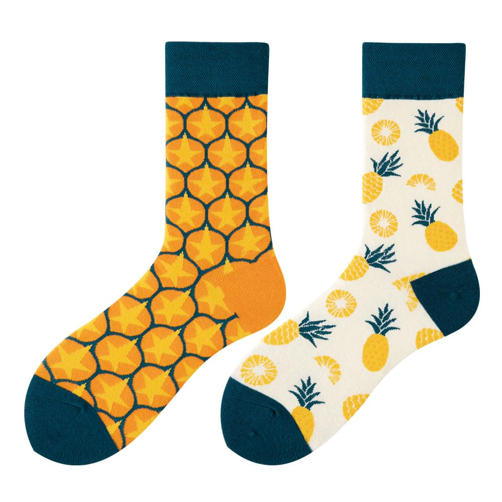 Calcetines Divertidos Unisex para Mujer y Hombre con Diseños Asimétricos en Par - Temas Animales, Comida, Fruta, Deporte y Arte en Algodón - Ideal para Regalos — view 116