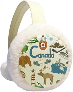 Protetor de orelhas de inverno com a bandeira nacional do Canadá Landscap