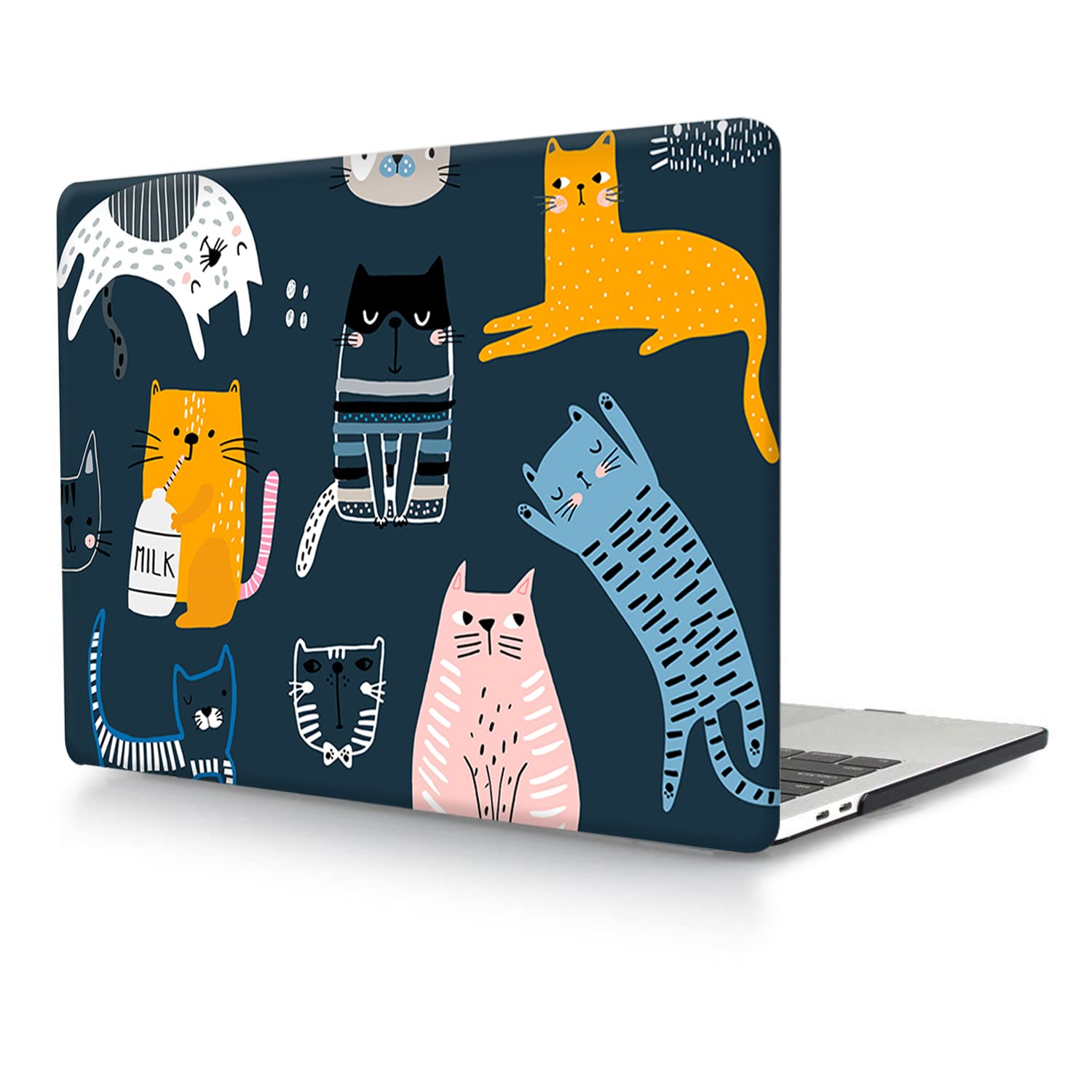 Funda Compatible con Macbook Air 13,6 Pulgadas 2022 M2 Versión Modelo A2681 con Pantalla Retina Touch ID, Carcasa Rígido de Plástico Cubierta Protectora, Gatos Monos