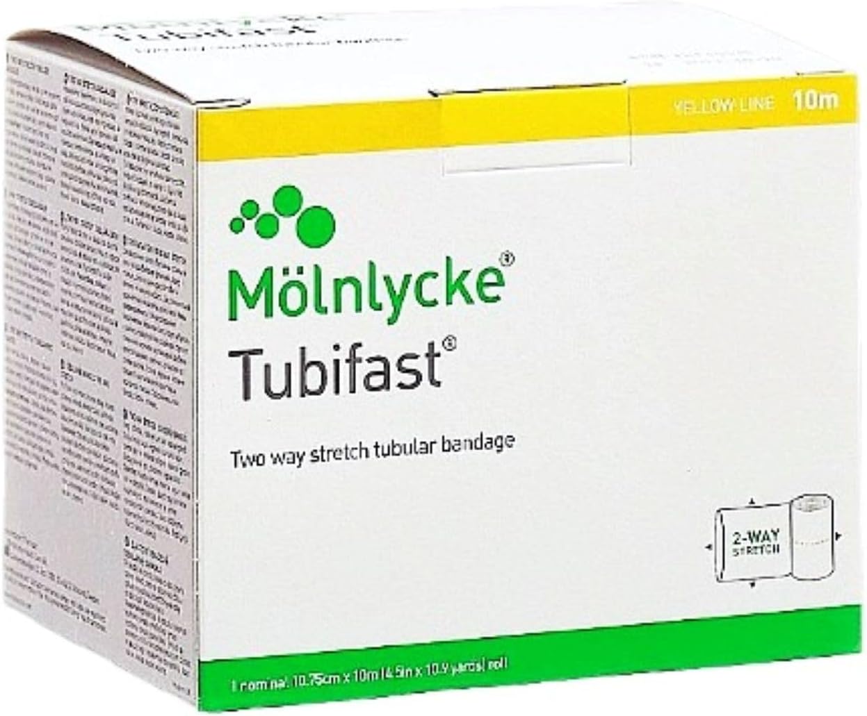 AS ONE Tubifast 4.3 Tubular Bandage #2440 (Yellow Line)""