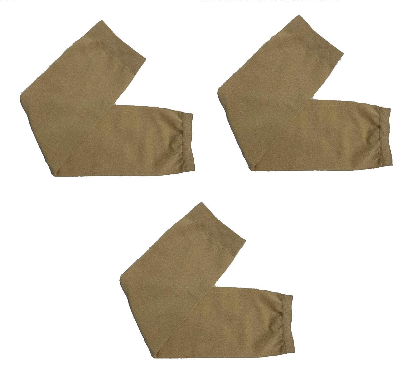 Shoes Lane Women's 3 X Nude Pack Of 3 Muslim Islamic Sleeves Gloves Arm Cover Stretchy Fabric Abaya Sleeves (3 X Nude)