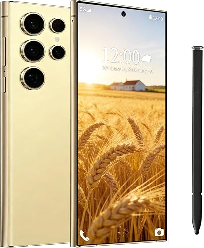 Echoamo E24U - Teléfono celular desbloqueado, 8GB+256GB, pantalla HD+ de 6.8", batería de larga duración de 6800mAh, SIM dual 5G, Android 14,
