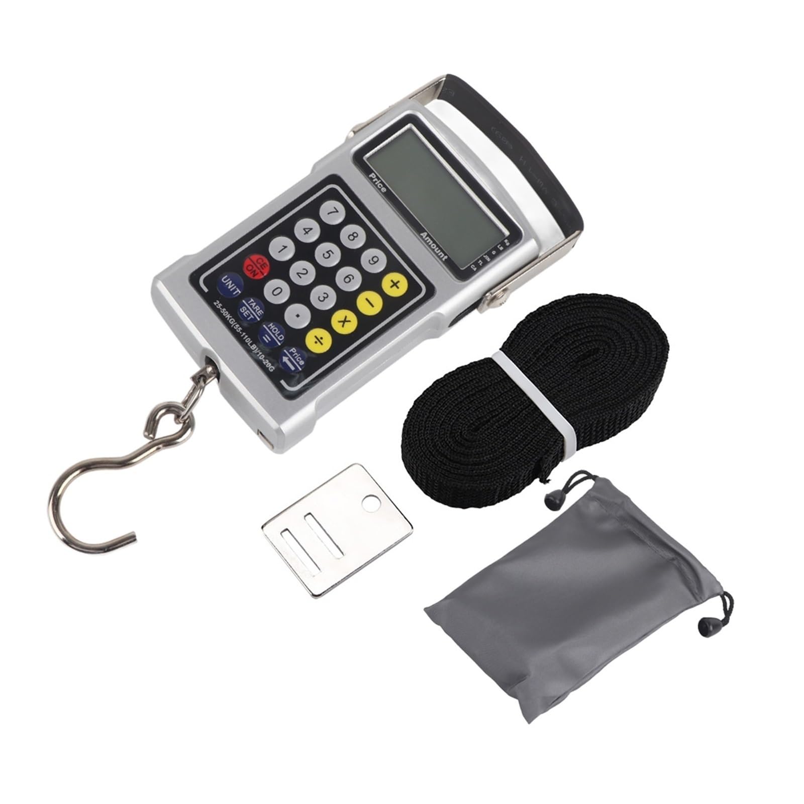JVDDI Digital Hanging Scale Digital Scale Electronic Fish Hook 50Kg Luggage Weighing 7 in 1 Hanging Scales Heavy Duty Crane Hook