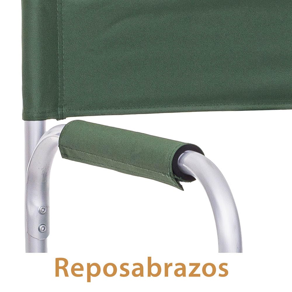 Silla de playa plegable para pesca con diseño director de aluminio y loneta