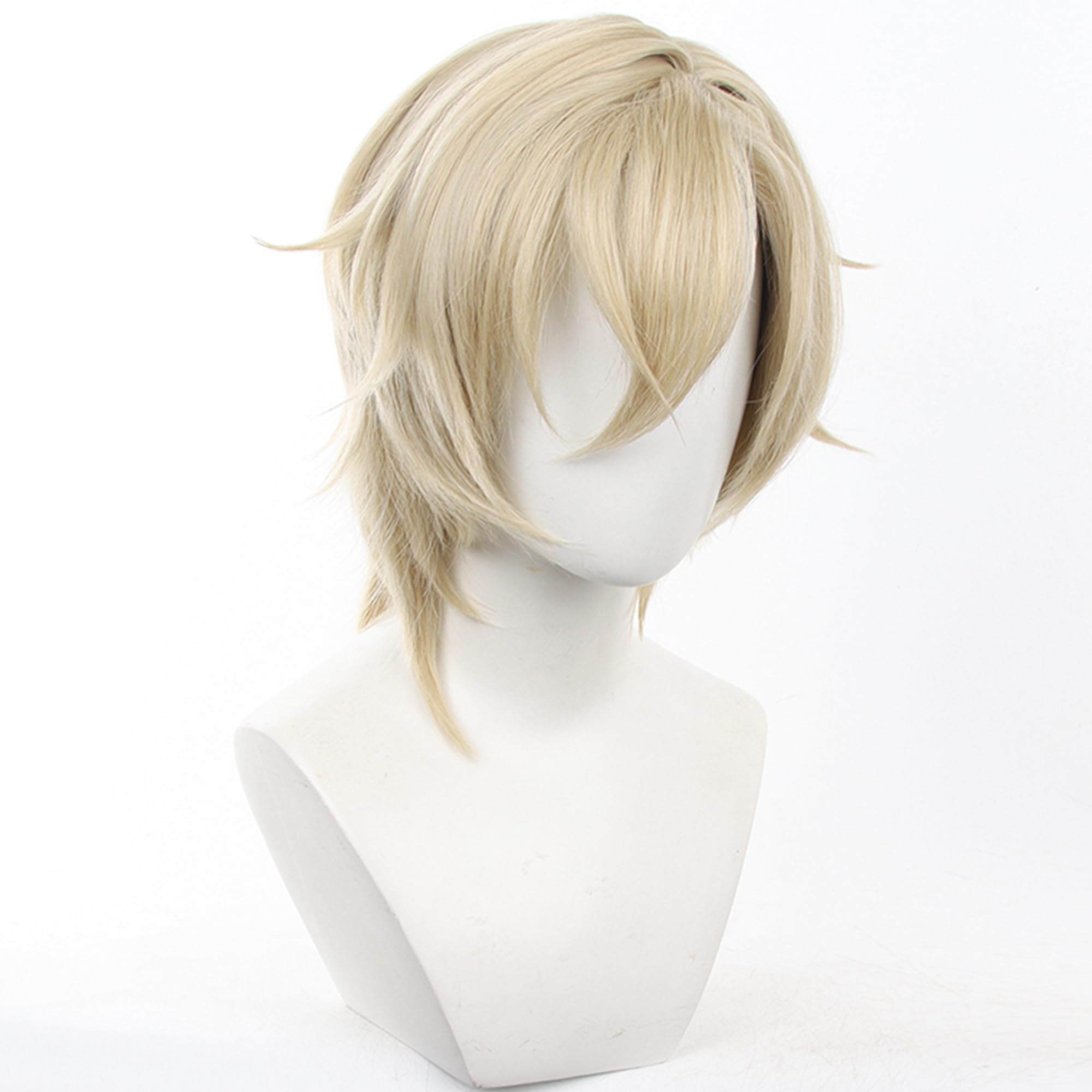 Blonde Short Cosplay Wig with Heat Resistant Synthetic Hair for Women Men Halloween Comic Con Cosplay Replacement Wigs - Image 4