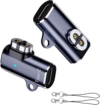 sweguard USB C Shokz Charging Cable Adapter 2 Pack Type c Charger Cable to Shokz Magnetic Converter Compatible with Shokz Aeropex, OpenRun, OpenRun Pro/Mini, OpenComm 2/UC Charge Plugs, Grey