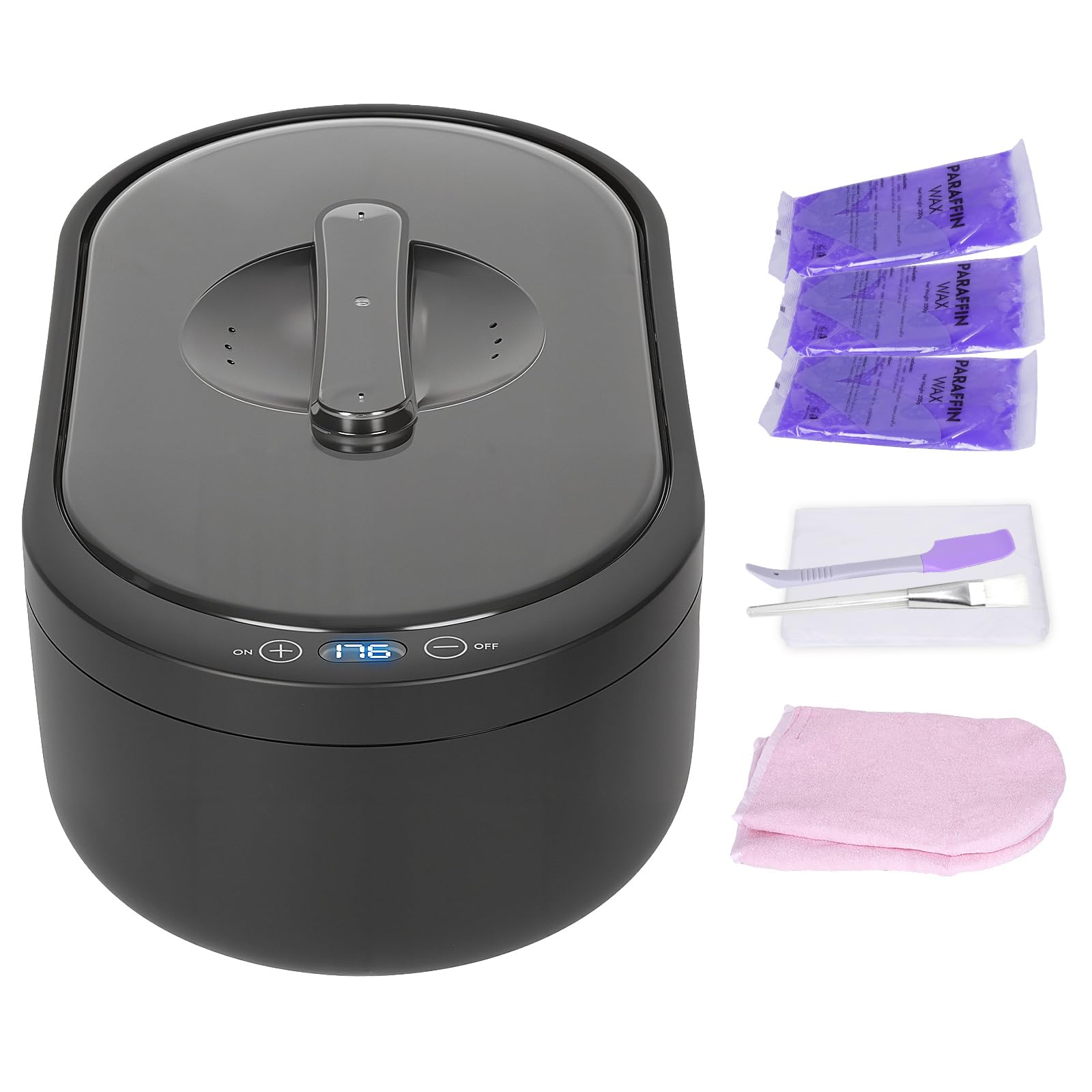 WHOSTOMY Paraffin Wax Machine for Hands and Feet, Paraffin Wax Warmer with 3 Pcs Lavender Refills, SPA Hot Wax Machine for Moisturizing Dry Skin, Hand and Foot Treatment